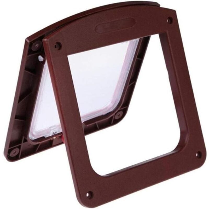 foto del prodotto snq chatiere chat puce chatiere pour chat chati res pour portes volet porte pour chien chat rabat avec tunnel smart chat rabat brown