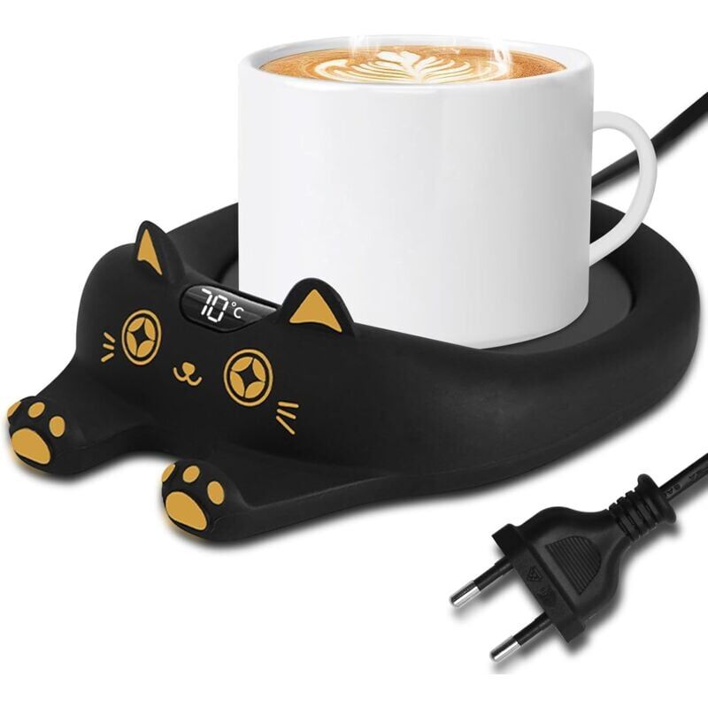 foto del prodotto snq chauffe tasse lectrique th i re mignonne en forme de chat pour le bureau chauffe tasse lectrique temp rature 3 niveaux chauffe caf , lait,