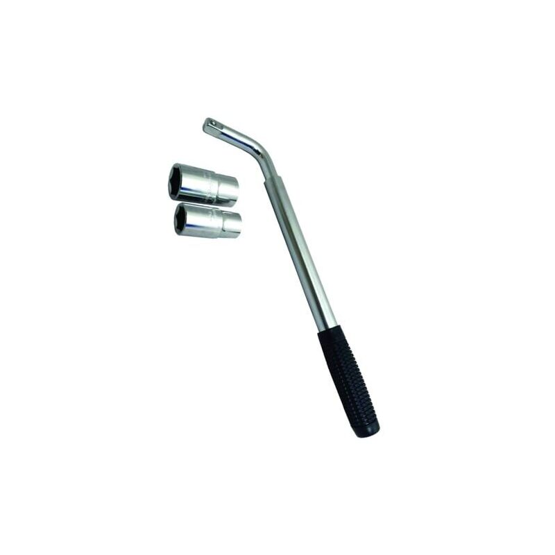 foto del prodotto snq chiave a bussola per ruote auto ss5324 manico estensibile dimensioni bussola 17 mm, 19 mm, 21 mm, 23 mm adatto a tutti i veicoli standard