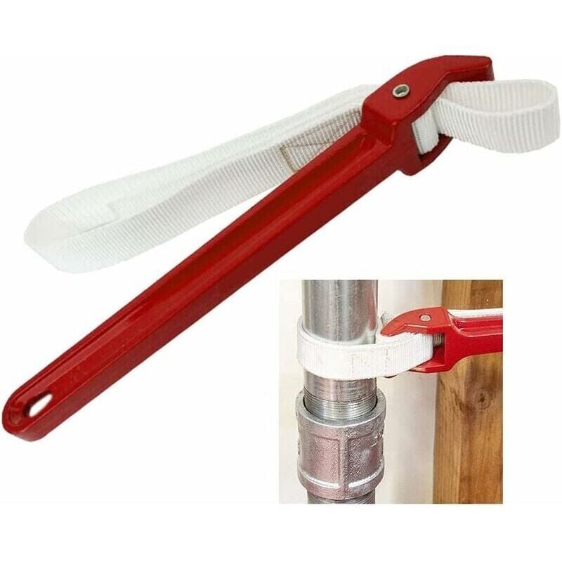 foto del prodotto snq chiave a nastro regolabile chiave a nastro filtro olio universale manico antiscivolo ispessito cinghia resistente filtro olio facile da usare