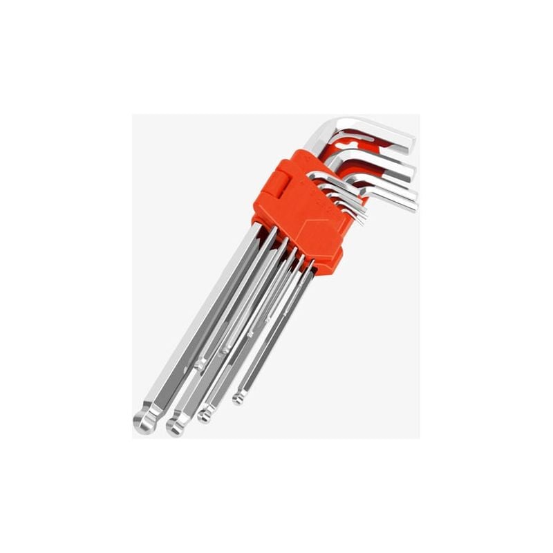 foto del prodotto snq chiave torx, 9 pezzi chiave esagonale chiave a brugola set di chiavi a manico lungo antimanomissione strumento di riparazione coppia a stella