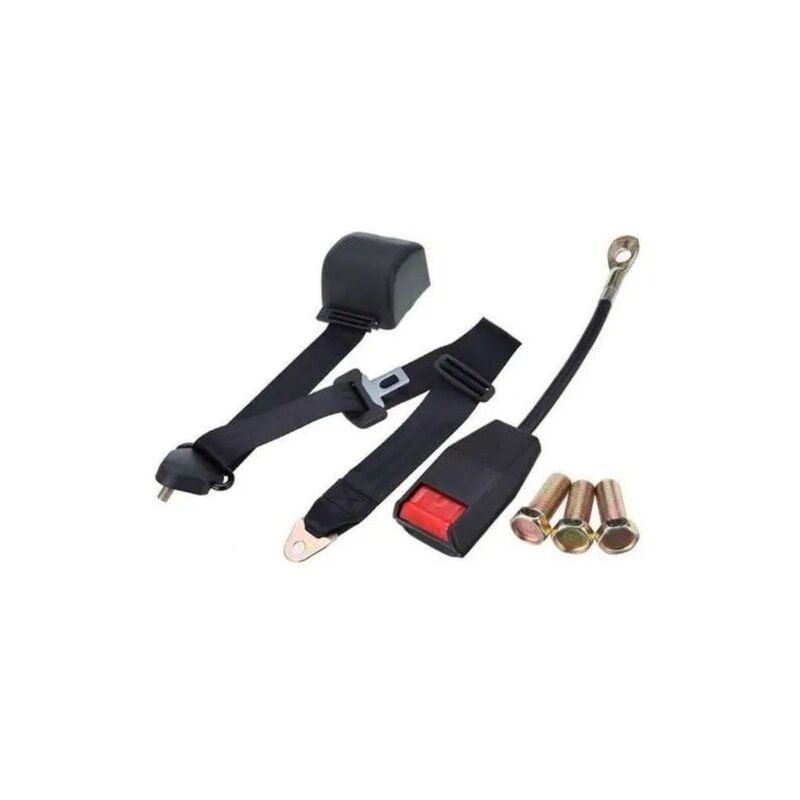 foto del prodotto snq cintura di sicurezza a 3 punti per auto e camion, cintura di sicurezza retrattile universale regolabile, nera, facile da usare.