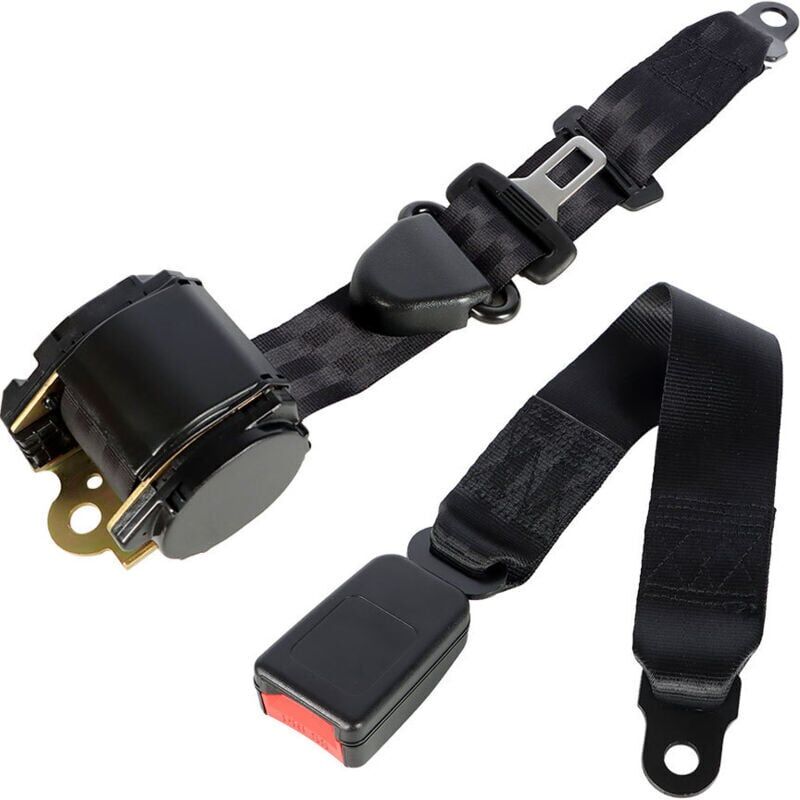 foto del prodotto snq cintura di sicurezza per auto, regolabile universale a 3 punti cintura di sicurezza per auto, sedile automatico telescopico per auto cintura di