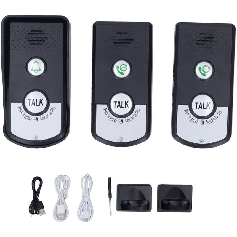 foto del prodotto snq citofono wireless campanello 1500 metri 2 metodi di ricarica citofono per la sicurezza domestica