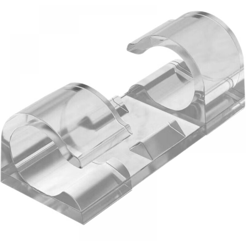 foto del prodotto snq clip per cavi, 60 pezzi di clip di stoccaggio con cuscinetti autoadesivi resistenti, clip di fissaggio in plastica rotonde, trasparenti