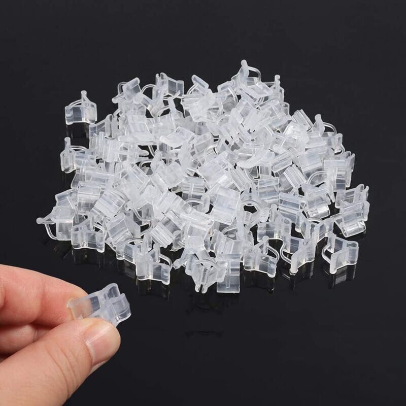 foto del prodotto snq clip per pomodori, clip per innesto, clip per innesto 100 pezzi in plastica trasparente, clip per piante rampicanti, clip per attrezzi da