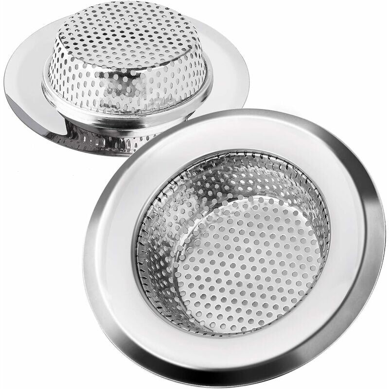 foto del prodotto snq colino per lavello da cucina, filtro di scarico in acciaio inox, resistente, anti intasamento, ideale per lavelli domestici, cucina, bagno,