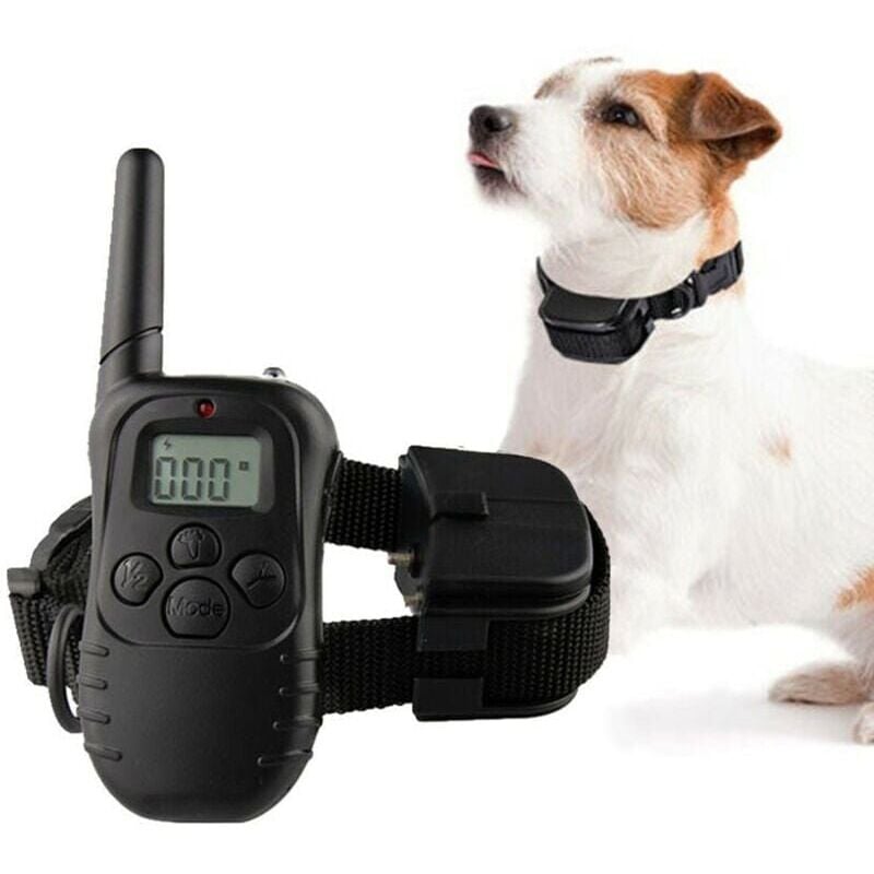foto del prodotto snq collare per addestramento cani collare elettrico per cani con segnale acustico, vibrazione, scossa, impermeabile e ricaricabile, 300 metri,