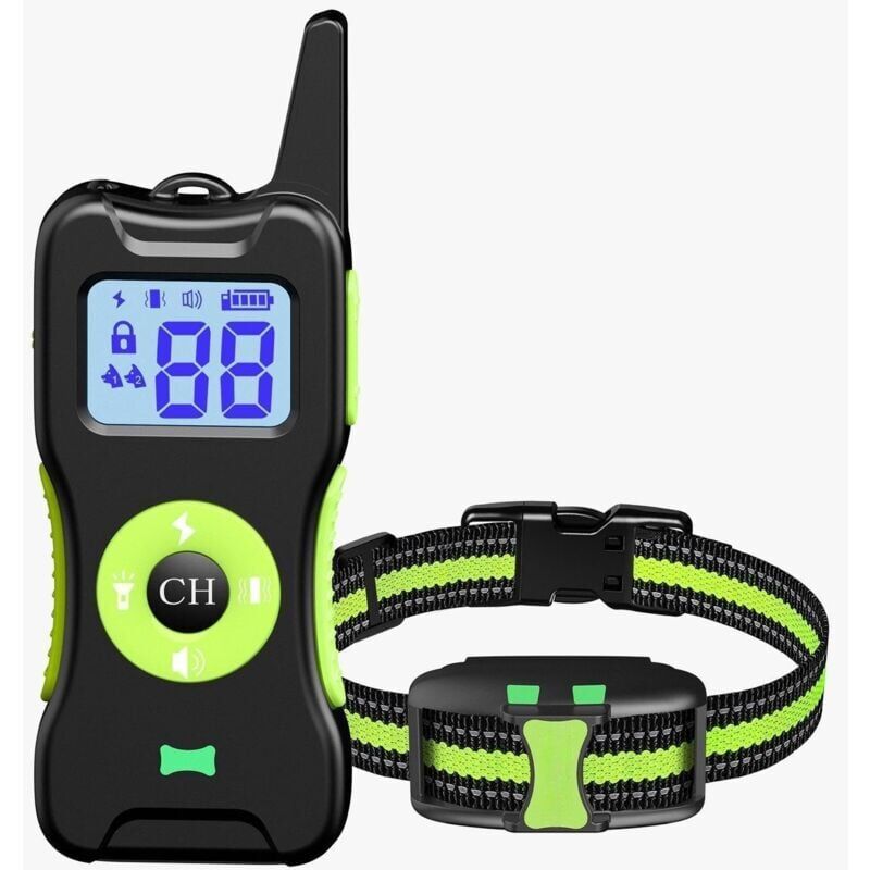 foto del prodotto snq collier de dressage pour chiens, collier electrique chien avec t l commande 3 mode de formation bip vibration choc, port e de 500m, ip67