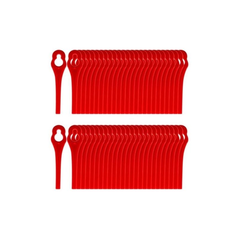 foto del prodotto snq confezione da 100 lame di ricambio pa6 compatibili con il tagliabordi florabest lidl frta 20 a1, fat 18b2, fat 18b3 