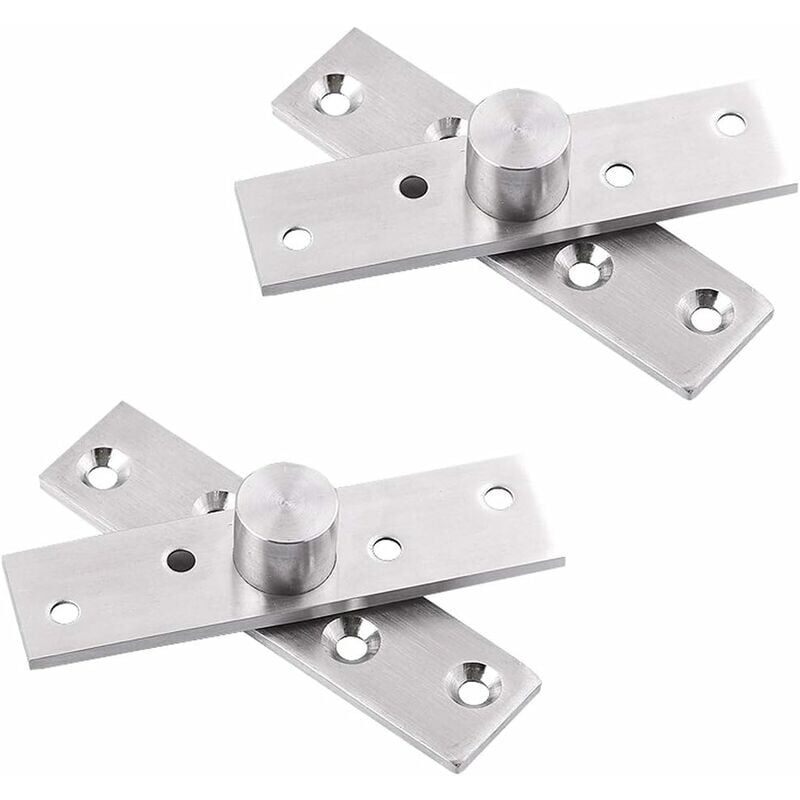 foto del prodotto snq confezione da 2 cerniere per porte girevoli a 360 gradi in acciaio inossidabile con viti di fissaggio 75 x 17 mm