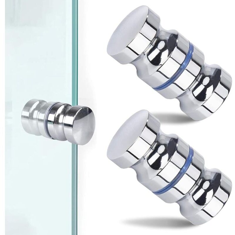 foto del prodotto snq confezione da 2 maniglie per porta doccia maniglia per porta doccia da 30 mm, maniglie di ricambio cromate lucide