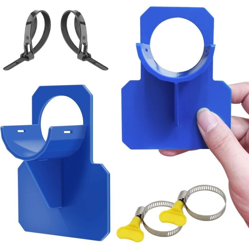 foto del prodotto snq confezione da 2 supporti per tubo flessibile per piscina blu accessori per tubo flessibile per piscina con antiforatura, antistrappo,