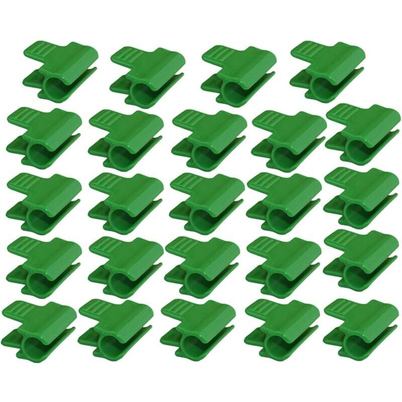 foto del prodotto snq confezione da 24 clip in plastica per serre, reti, picchetti. diametro esterno di 11 mm.