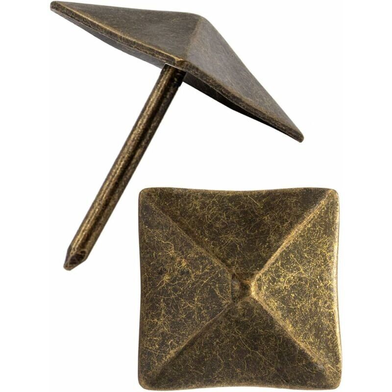foto del prodotto snq confezione da 30 chiodi a testa decorativa, chiodi per tappezzeria, chiodi decorativi, chiodi decorativi, ferramenta vintage, ottone bronzo