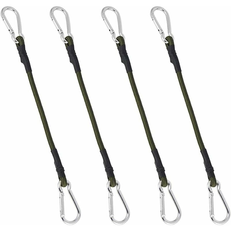 foto del prodotto snq confezione da 4 corde elastiche resistenti da 30 cm per campeggio, bagagli, viaggi