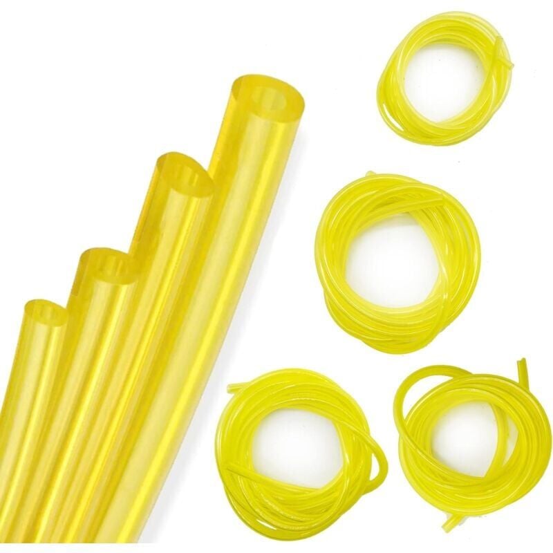 foto del prodotto snq confezione da 4 tubi flessibili per carburante da 1,5 metri diametro 3 x 6 mm, 3 x 5 mm, 2,5 x 5 mm, 2 x 3,5 mm per soffiatore,