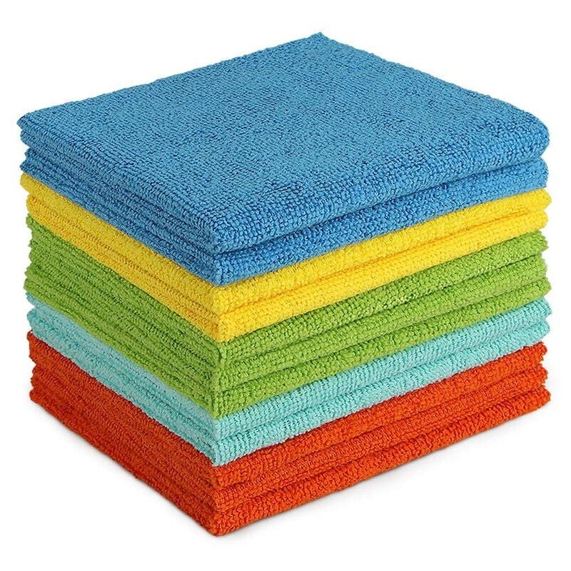 foto del prodotto snq confezione da 5 panni e salviette in microfibra, pi morbidi, pi assorbenti, panni in microfibra senza pelucchi per casa, cucina, auto, centri