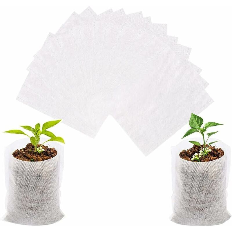 foto del prodotto snq confezione da 500 sacchetti per la coltivazione di piante in tessuto non tessuto biodegradabile 14 x 16 cm 