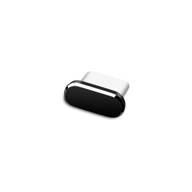 foto del prodotto snq confezione da 6 tappi antipolvere di tipo c neri in lega di alluminio usb c antipolvere per porta di ricarica di tipo c per smartphone e laptop