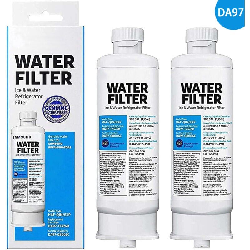 foto del prodotto snq confezioni di filtri per l acqua di ricambio per frigorifero da97 17376b da97 08006c haf qin haf qin exp per frigoriferi multiporta