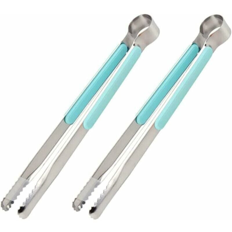foto del prodotto snq confezioni di pinze per barbecue in acciaio inox, pinze per barbecue resistenti al calore, per barbecue all aperto, accessori, 25,5 cm