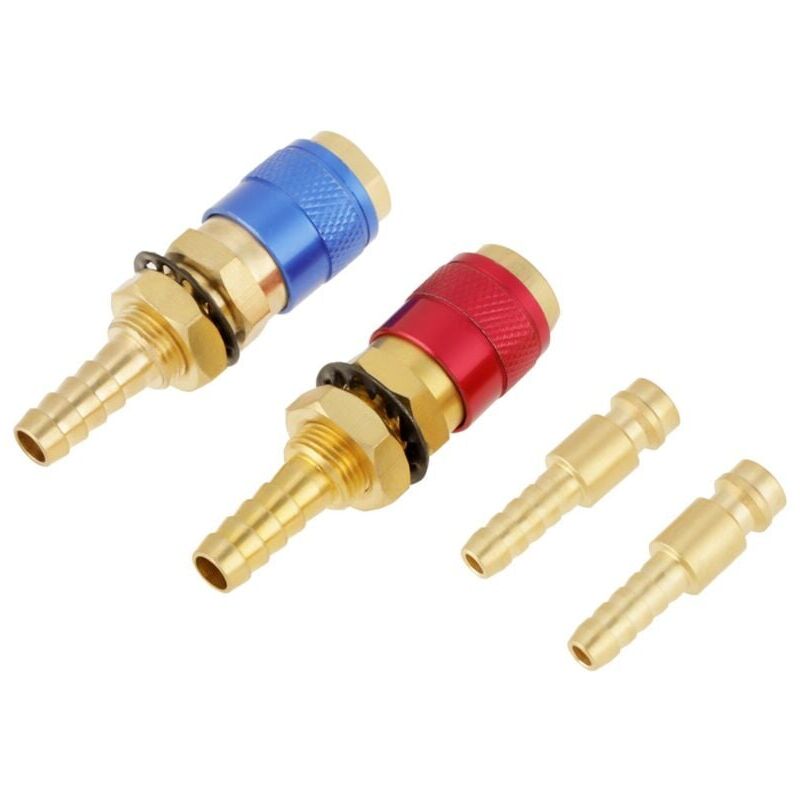 foto del prodotto snq connettori rapidi , 2 pezzi 8 mm connettore rapido per gas e acqua connettore rapido per ossigeno raccordo tig adattatore raffreddato ad acqua