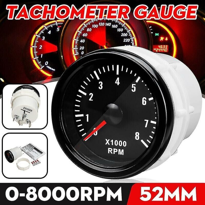 foto del prodotto snq contagiri da 2 52mm 0 8000 giri min tachimetro indicatore di velocit per motori a benzina