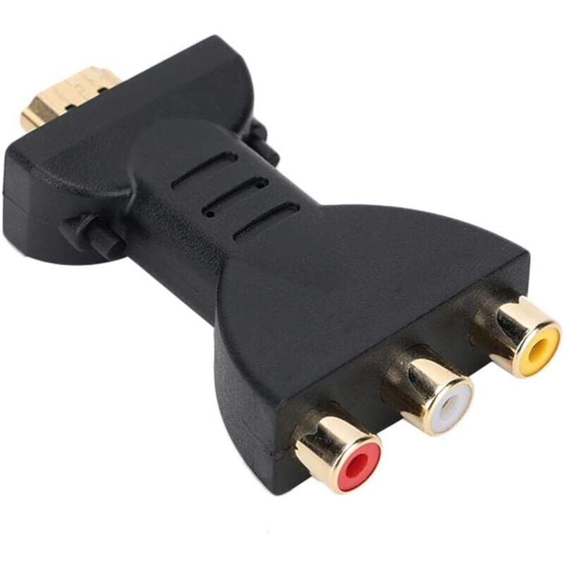 foto del prodotto snq convertitore audio hdmi a video rca adattatore hdmi ad av rosso bianco giallo sincronizzazione audio e video 1080p