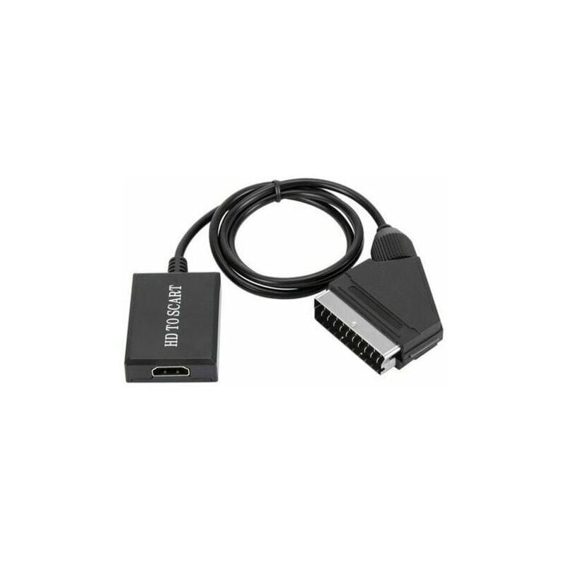 foto del prodotto snq convertitore da hdmi a scart adattatore audio video hd 1080p per hdmi a scart sky box stb 
