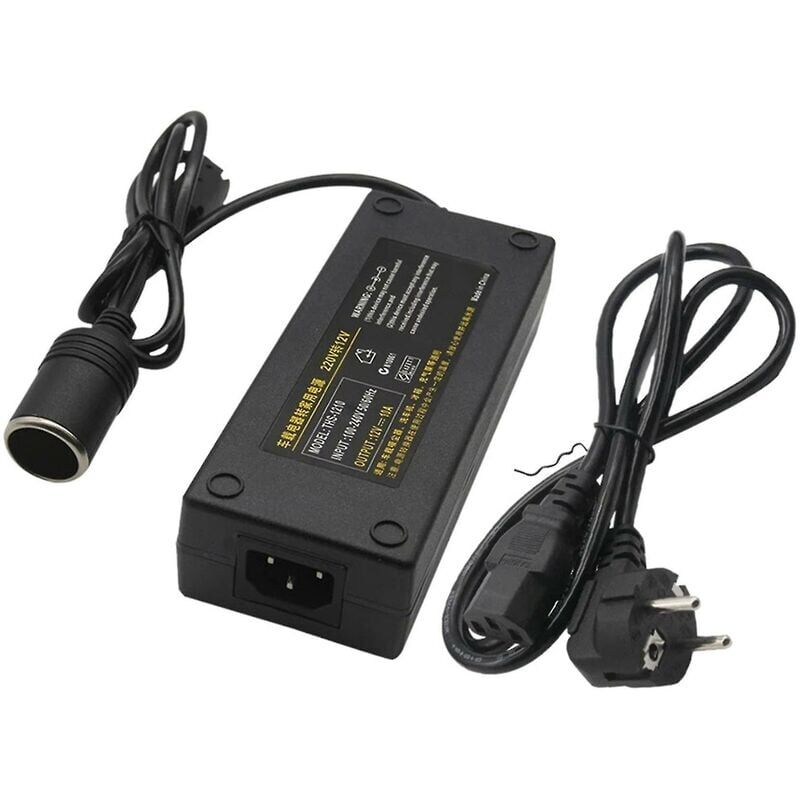 foto del prodotto snq convertitore per auto 12v 15a 160w 220v a 12v adattatore per auto convertitore per auto casa convertitore per accendisigari spina ue