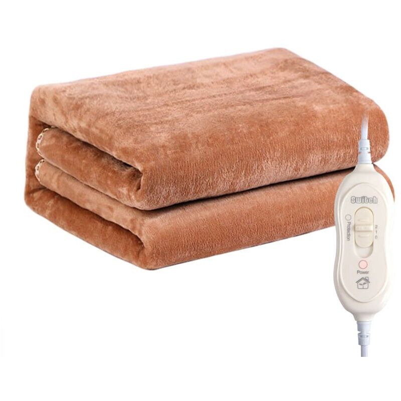 foto del prodotto snq coperta elettrica riscaldata, cuscinetto riscaldante, coperta calda, riscaldamento rapido, scaldamuscoli invernale, comodo coprimaterasso 150 x
