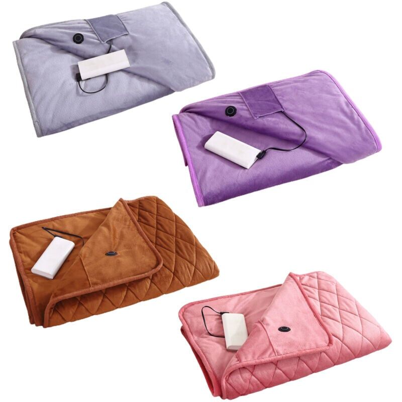 foto del prodotto snq coperta elettrica riscaldata portatile usb con timer e 3 velocit , rosa