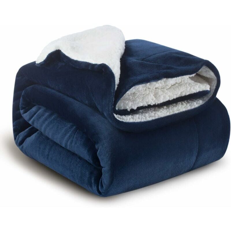 foto del prodotto snq coperta per divano coperta in pile, blu navy coperta per divano 150cmx200cm
