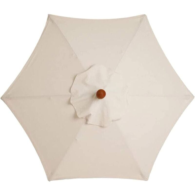 foto del prodotto snq copertura di ricambio per ombrellone, 6 stecche, 2 m, impermeabile, anti uv, tessuto di ricambio, bianco crema 