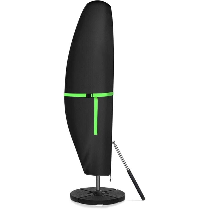 foto del prodotto snq copertura per ombrellone, 420d oxford copertura protettiva per ombrellone a sbalzo 280l x 81w per ombrellone da giardino con palo decentrato,