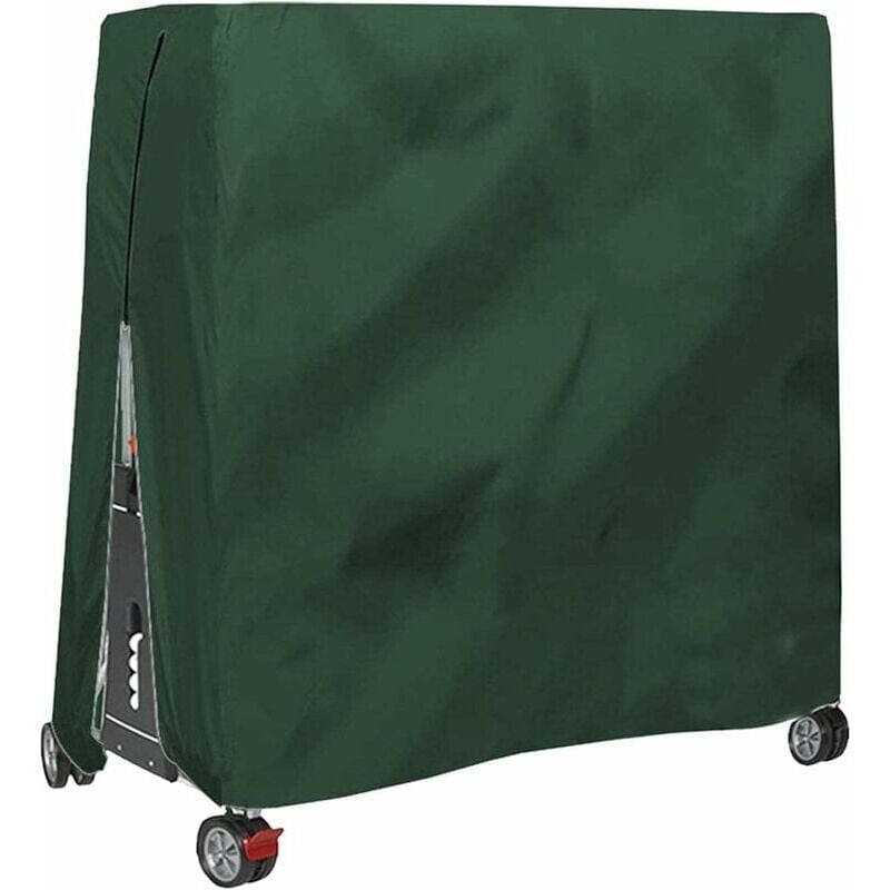 foto del prodotto snq copertura per tavolo da ping pong, impermeabile, antivento, anti uv, in tessuto oxford resistente, con cerniera e coulisse regolabile.