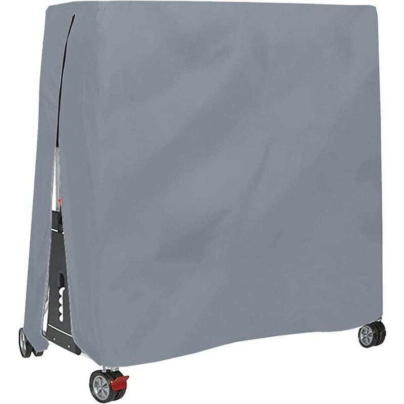 foto del prodotto snq copertura per tavolo da ping pong, impermeabile, antivento, anti uv, in tessuto oxford resistente, con cerniera e coulisse regolabile.