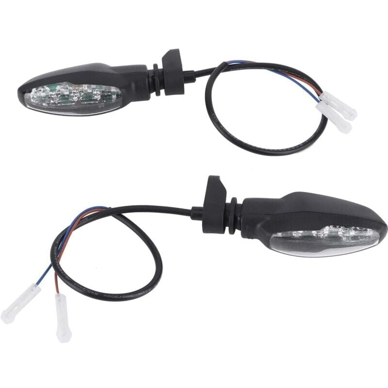 foto del prodotto snq coppia di indicatori di direzione a led per moto, indicatori di direzione anteriori a led color ambra, 12 v, di ricambio, adatti per triumph