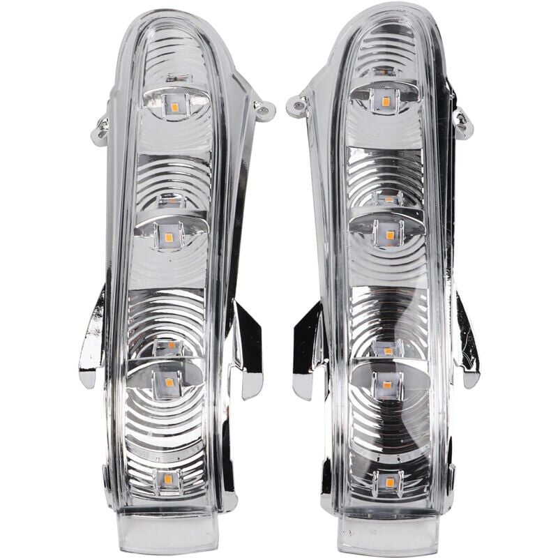 foto del prodotto snq coppia di indicatori di direzione a led per specchietti laterali, lenti trasparenti, per mercedes benz w215 cl215 w220 99 03