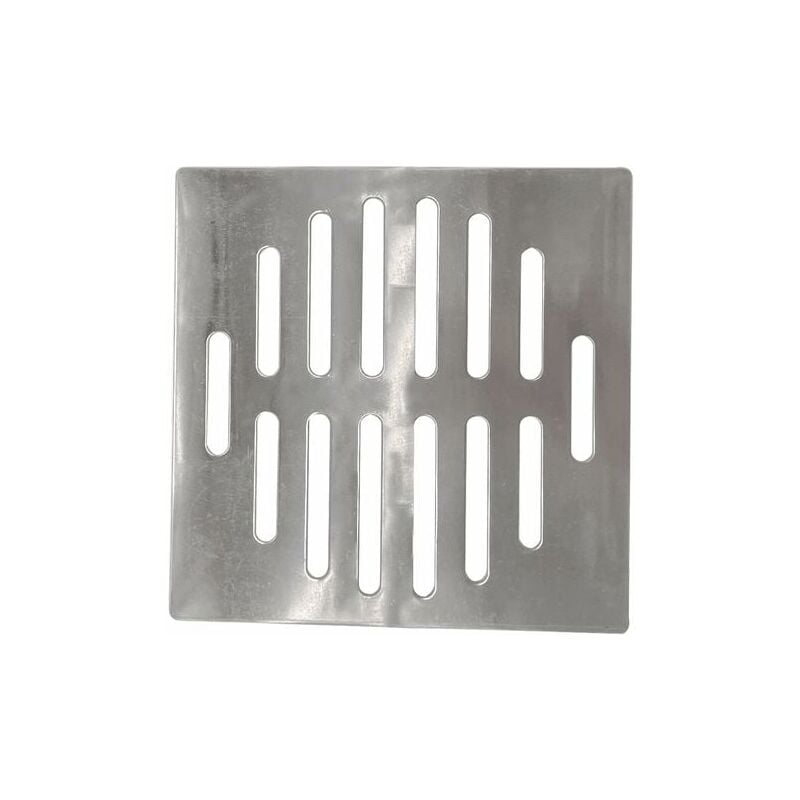 foto del prodotto snq copripiletta in acciaio inox, quadrato, 15 cm, 14 fori, colore argento