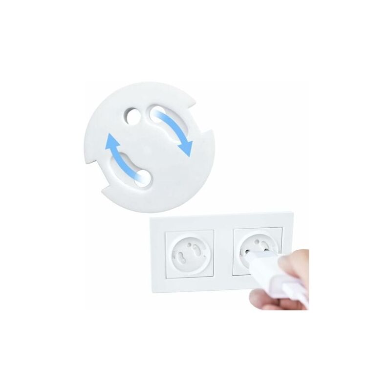 foto del prodotto snq copriprese per bambini protezione prese per bambini copriprese elettriche sicurezza bambini meccanismo rotante, 10 pezzi