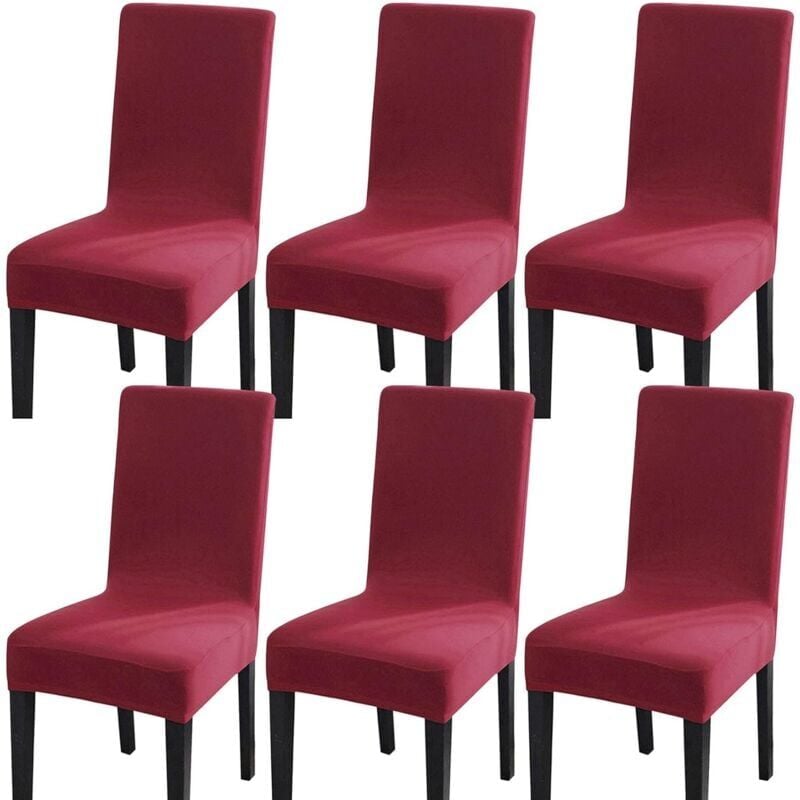 foto del prodotto snq coprisedia elastico coprisedia elastico in spandex 6 pezzi, grande rosso 