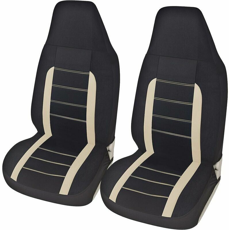 foto del prodotto snq coprisedili anteriori universali per auto, set coprisedili universali per auto phe, accessorio per auto tuning beige 