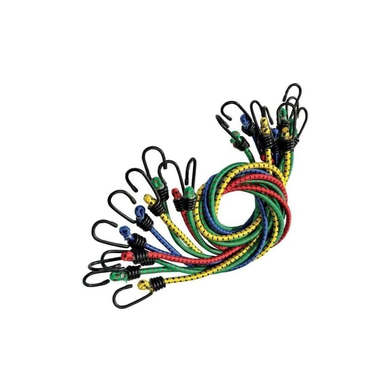 foto del prodotto snq cordino elastico con gancio, confezione da 10, cordino elastico da 80 cm colore 