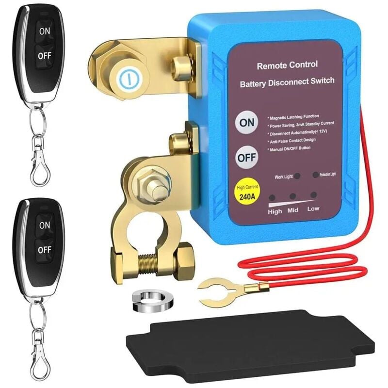 foto del prodotto snq coupe circuit batterie 12v,coupe batterie 240a,coupe batterie voiture,interrupteur d arr t automatique pour voiture,bateau,rv,atv,camion