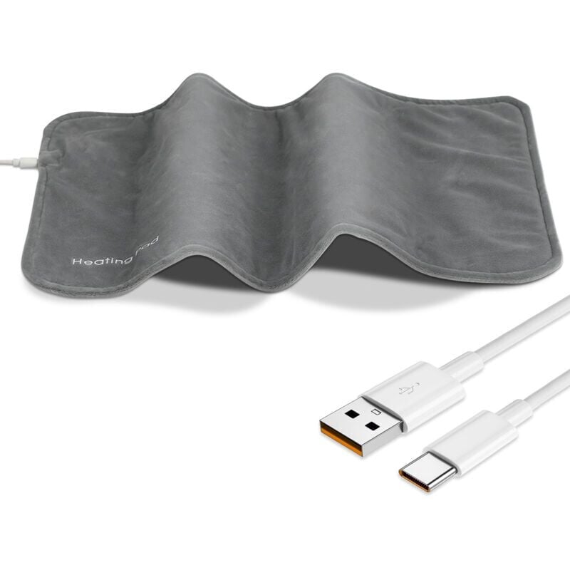 foto del prodotto snq cousin chauffant in grafite 30x60 cm ipx7 potenza sontuosa 10 w temperatura costante intelligente type c usb plug in utilizzo corpo chaud