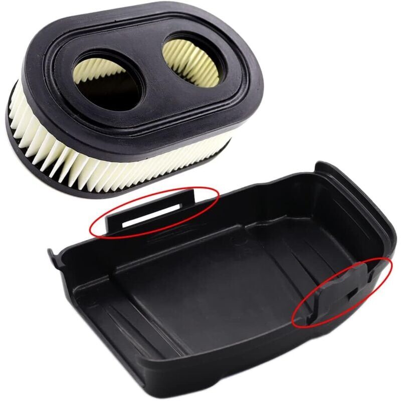 foto del prodotto snq couvercle de filtre air avec filtre air pour tondeuse gazon briggs stratton 650exi 675exi 675is remplace 594575, 798452