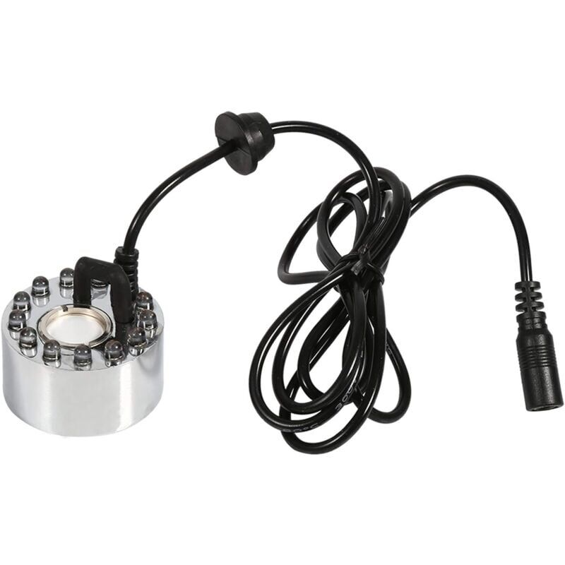 foto del prodotto snq creatore di nebbia per fontane, laghetti, nebulizzatore ad ultrasuoni, umidificatore d aria, 12 led 24v colore atomizzatore a gradiente a tre
