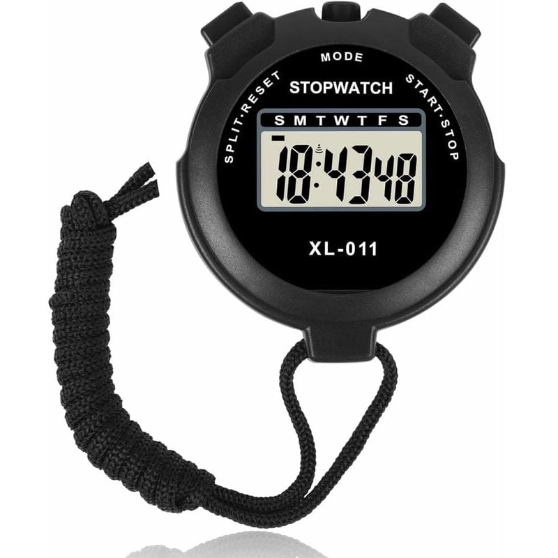 foto del prodotto snq cronometro elettronico impermeabile, cronometro sportivo multifunzione, cronometro digitale timer abs orologio digitale arbitro intervallo